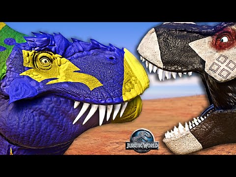 Aquaman Ultimasaurus Vs Carnage T-REX, Acrocanthosaurus - Jurassic World Evolution Dinosaurs Fight