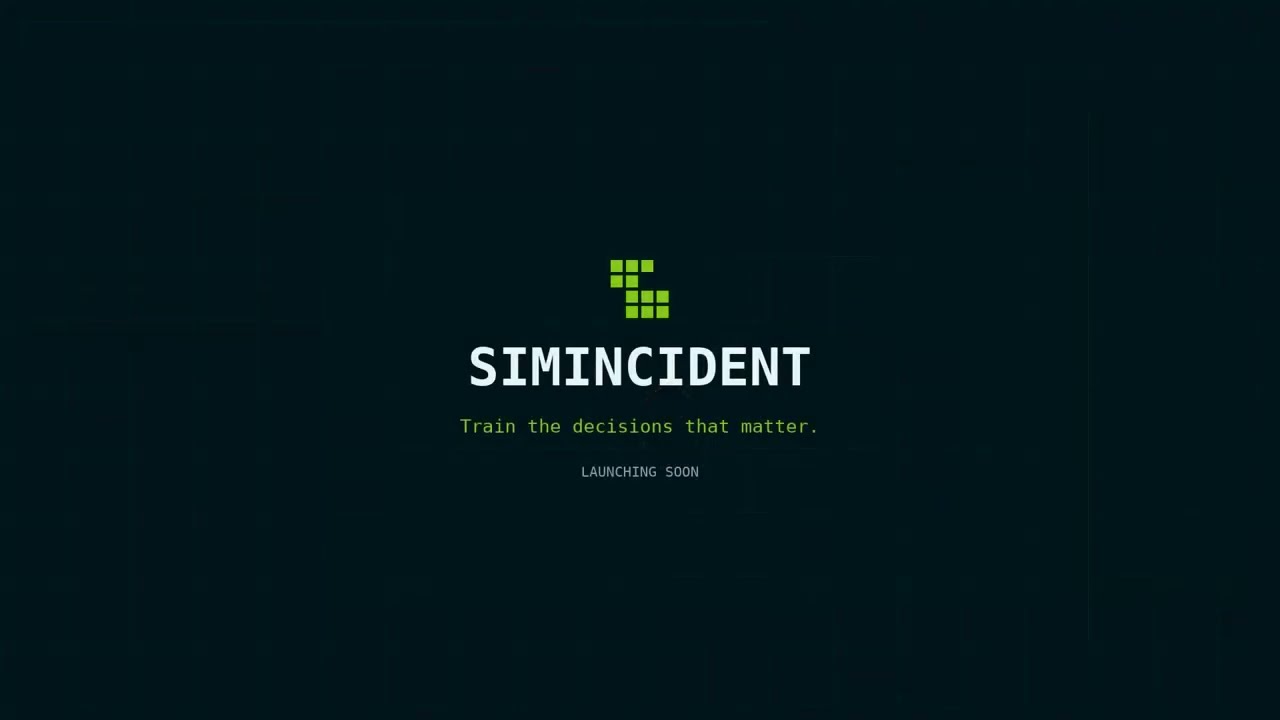 SimIncident - Incident Management Simulation Platf demo video