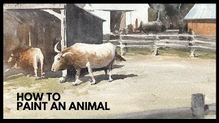 How to Paint an Animal in Watercolor - Step by step