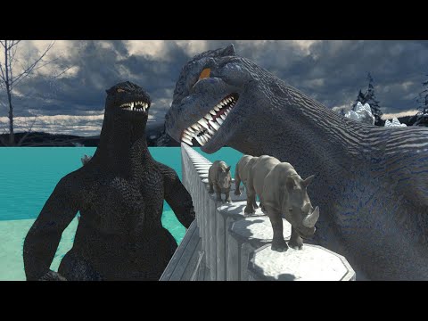 Deadly Bridge | Run Away from Godzilla - Animal Revolt Battle Simulator