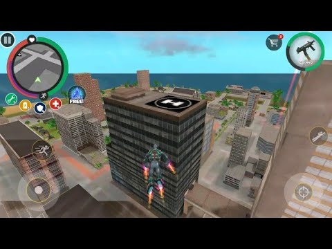 Rope Hero Helicopter flying 🚁 in Sky 😍 #gameplay #gaming #technogamerz