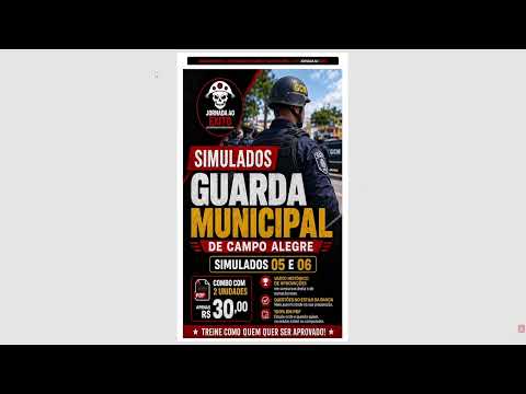 MAIS UM SUPER MATERIAL PARA GCM DE CAMPO ALEGRE-AL 2026.