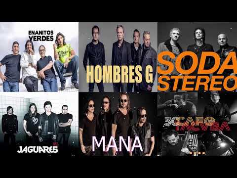 Enanitos Verdes, Hombres G,Soda Estéreo,Jaguares, Mana,Cafe Tacvba MIX EXITOS - Música Rock Española