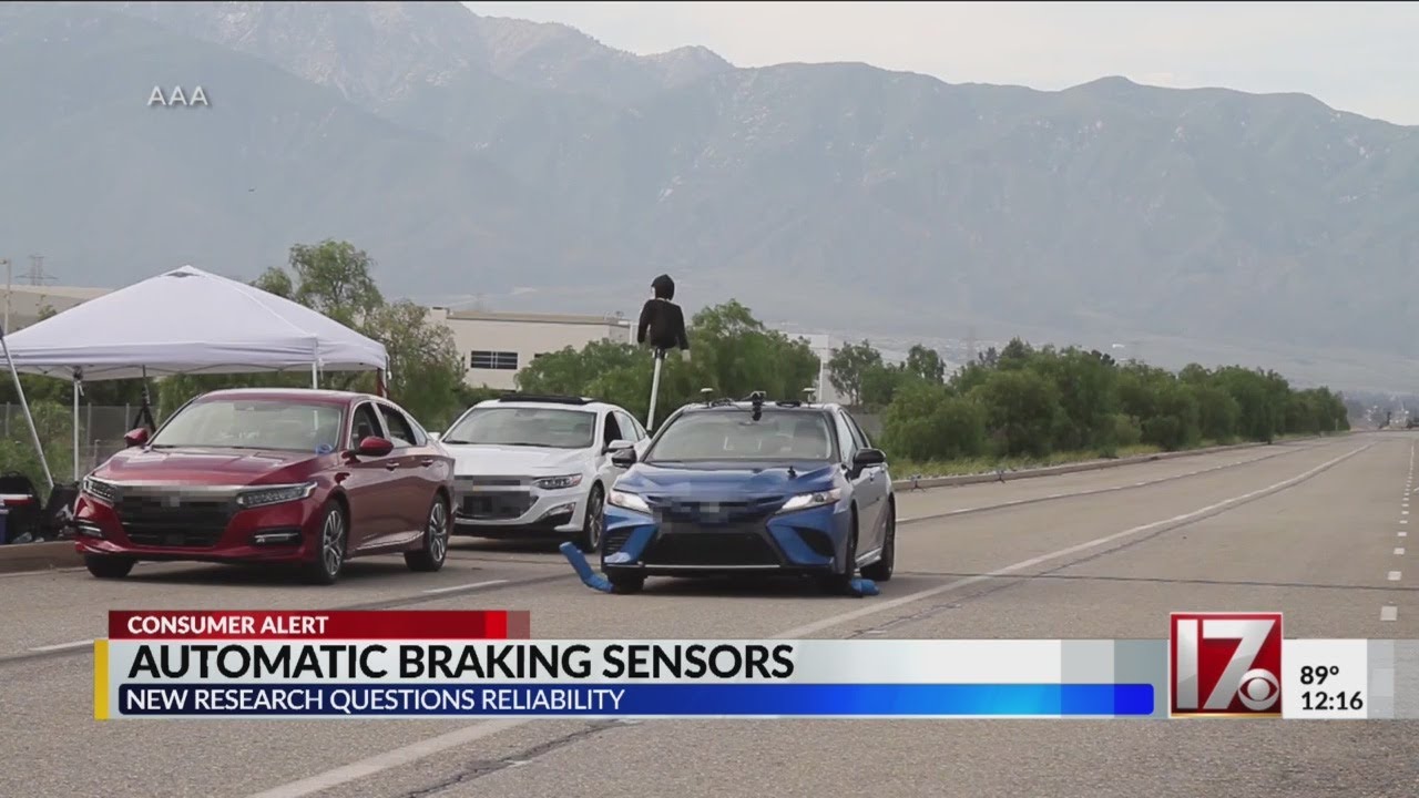 Automatic braking sensors on cars not always effective