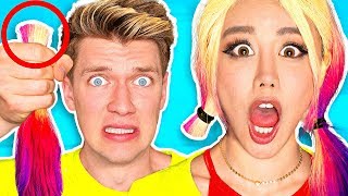 10 FUNNY PRANKS + PRANK WARS!!!!! **CUT HER HAIR** Learn How To Make Easy DIY Pranks w Food &amp; Candy