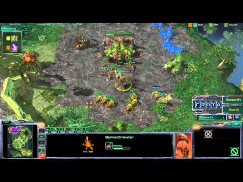StarCraft 2 - SC378 -  Kiwikaki (P) vs Slush (Z) on Jungle Basin Part 1