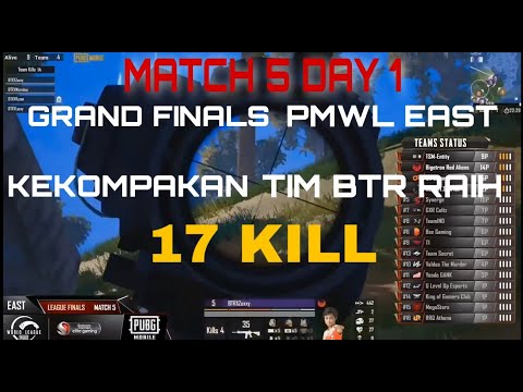 BTR RA On Fire 17 Kill! Super Ryzen head mangosteen Crazy 7 Kill !! Match 5 Day 1 Grand final