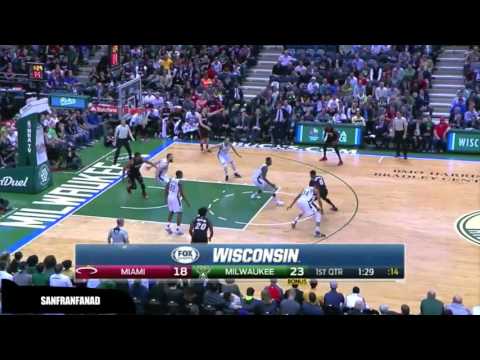 Hassan Whiteside at Bucks (2016/03/09) - 23 Pts, 13 Rebs, 3 Blks, 9-13 FGM!