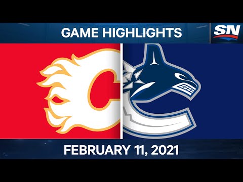 NHL Game Highlights | Flames vs. Canucks - Feb. 11, 2021