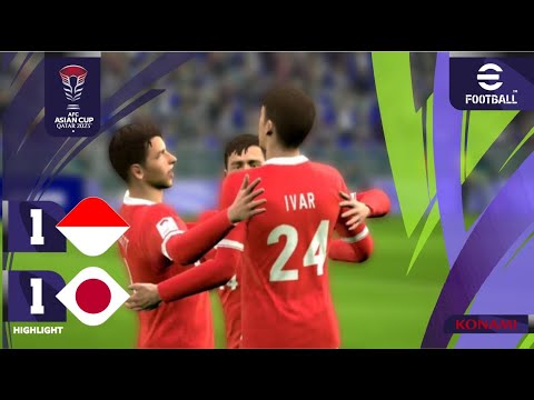 #AsianCup2023 | Group D : Indonesia 1 - 1 Japan | eFootball Match