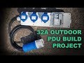 Weatherproof 32A Single Phase Power Distro Build Heavy Duty PDU For Outdoor Event Power