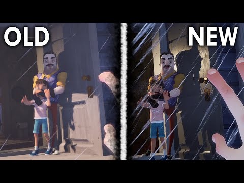 Hello Neighbor 2 All Cutscenes - OLD VS NEW Comparison