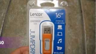 Video thumbnail for Unboxing Lexar 16gb S50 Jump Drive Thumb 16 GB USB 2.0 3.0 by kintips