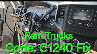 Steering angle adjustment 2022 ram c1240 fix