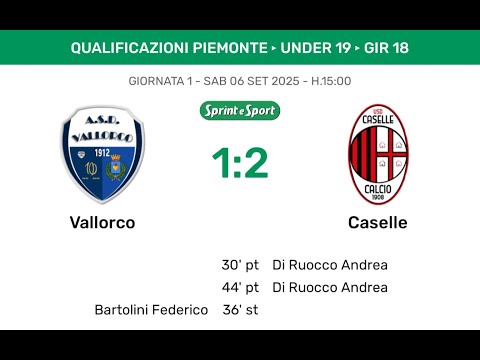 Qualificazione Regionali Juniores: Vallorco  - Caselle  1-2