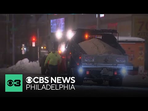 How much snow fell in Philadelphia region Sunday?