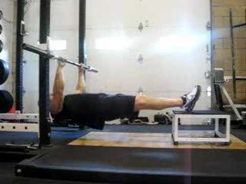 DeFrancosTraining.com - Inverted rows (feet elevated)