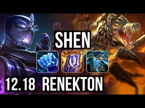 SHEN vs RENEKTON (TOP) | 4/1/12, Rank 8 Shen, 800+ games | KR Challenger | 12.18