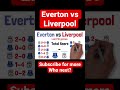 Everton vs Liverpool The Last 10 Games