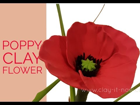Easy Clay Poppy Flower Tutorial