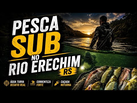 PESCA SUB NO RIO ERECHIM - RS - SPEARFISHING IN THE ERECHIM RIVER - RS