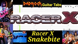 Snakebite - Racer X - Guitar + Bass TABS Lesson 