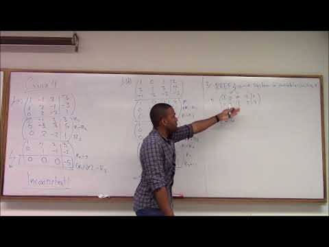 Math 346 Lecture 7 - Possible kinds of solutions; Homogeneous Systems; Determinants; Cramer's Rule