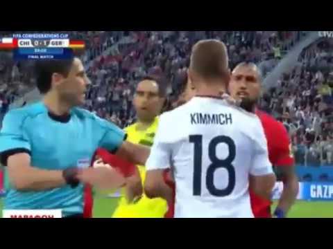 vidal vs kimmich (fight) - Germany vs Chile  FIFA Confederations Germany vs CilieCup Final 2017