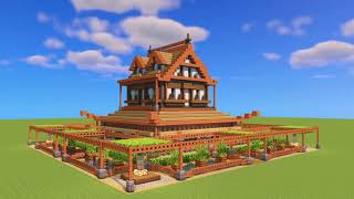 Minecraft : How to Build Large Japanese Survival House Tutorial (EPIC!)