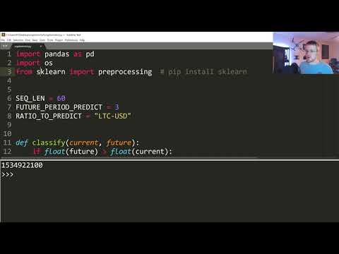 Normalizing and creating sequences Crypto RNN - Deep Learning w/ Python, TensorFlow and Keras p.9