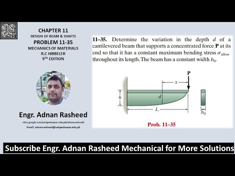 11-35 Design of beam and shaft| Mechanics of Materials RC Hibbeler