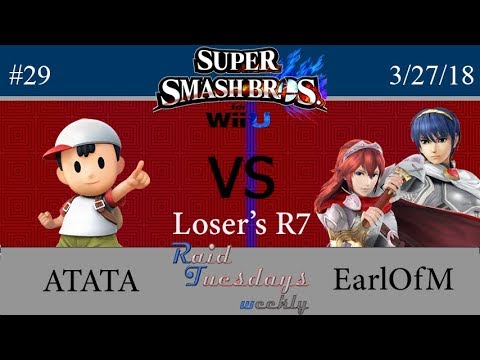 RAID Tuesdays #29 - SSB4 - ATATA (Ness) vs EarlOfM (Marthcina) - Loser's Round 7