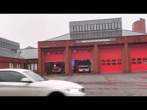 TWO- TONES Leigh technical rescue unit turning out - greater Manchester fire and rescue service