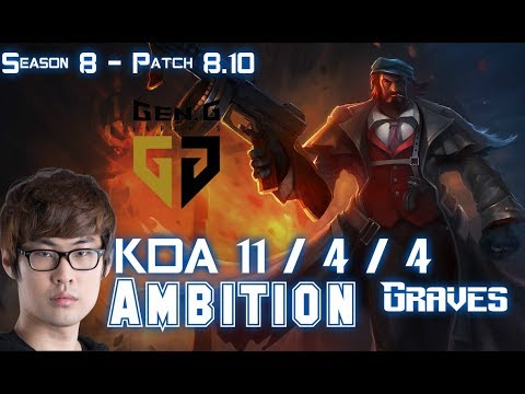 Gen AMBITION GRAVES vs LEE SIN Jungle - Patch 8.10 KR Ranked