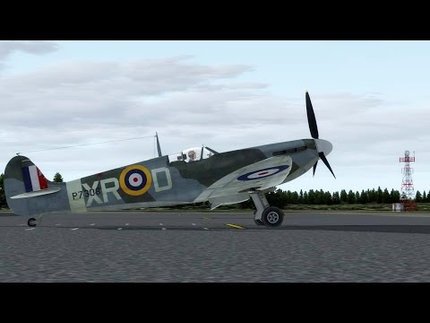 A2A Spitfire - Tutorial startup, flying, landing, shutdown