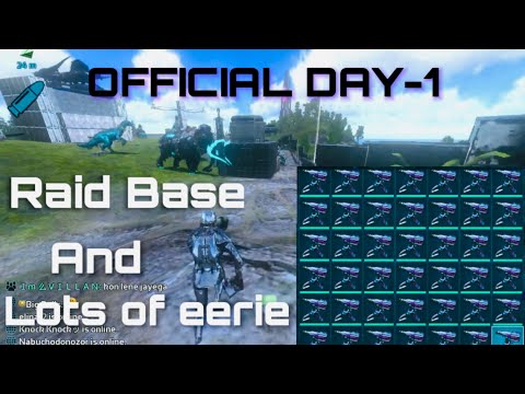ARK MOBILE - GETTING LOTS TURRETS AND RAID ENEMY BASE! - OFFICIAL PVXC DAY-1