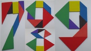 Newest Learning Episode in Let's Make Numbers with Tangram 7, 8, 9 and 0