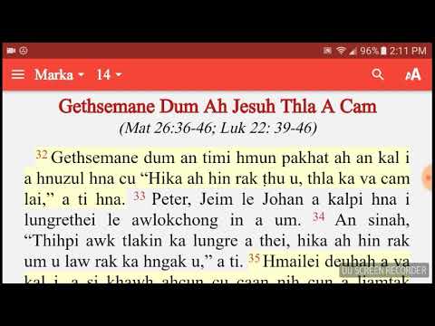Marka 14:32-42 (Gethsemane Dum ah Jesuh Thla A Cam)