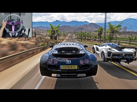 1470HP Bugatti Veyron Goliath Race | Forza Horizon 5 Steering Wheel Gameplay
