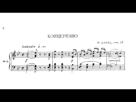 Ferdinand David: Bassoon Concertino, Op. 12 (1839-1840)