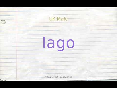 How to pronounce iago