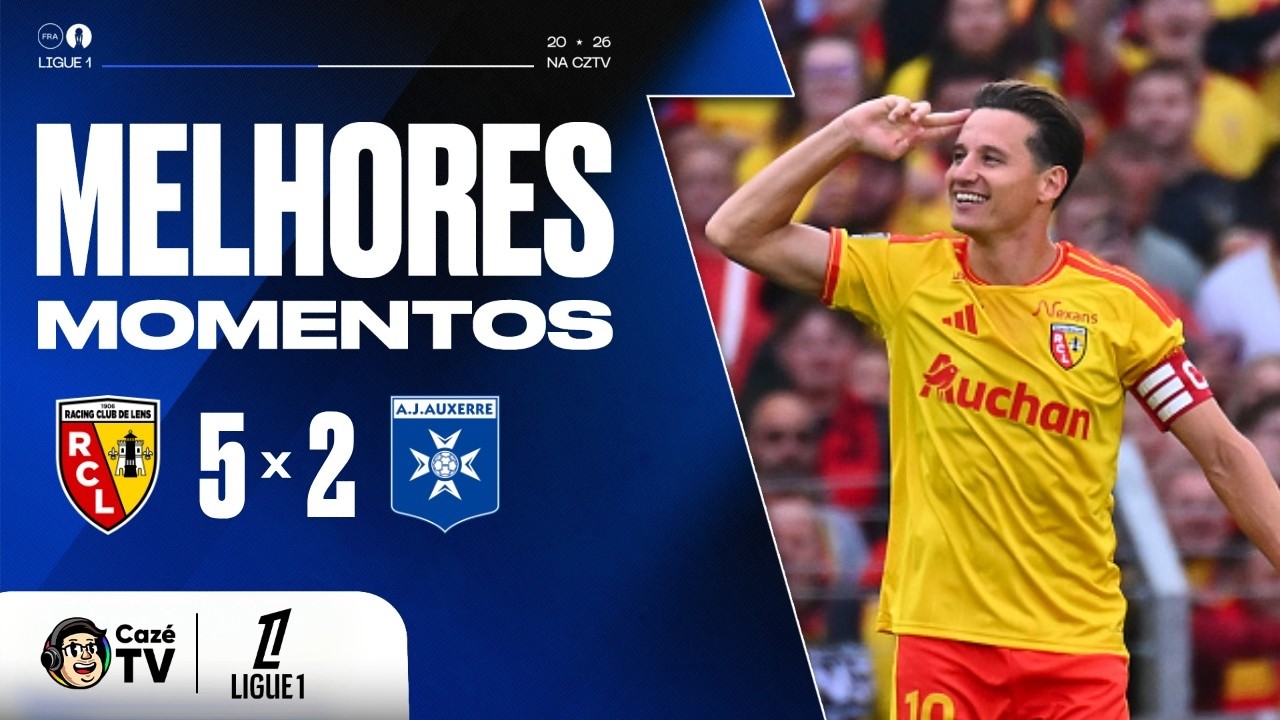 MELHORES MOMENTOS: LENS 5 X 2 AUXERRE | LIGUE 1 26/27 | 1ª RODADA