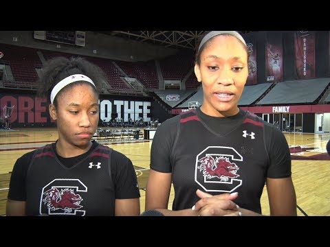 Tyasha Harris, A'ja Wilson Media Availability — 3/21/18