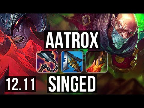 AATROX vs SINGED (TOP) | Quadra, 2.7M mastery, 1300+ games, 16/4/12, Legendary | NA Master | 12.11