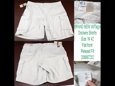 Mens New W/Tag's Docker's Shorts Size: W: 42 In x 10 In Inseam Flat Front Relaxed Fit #nustuffthrift