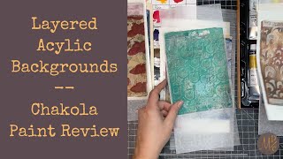 Creating layered acrylic paint backgrounds - Chalkola Paint Set Review