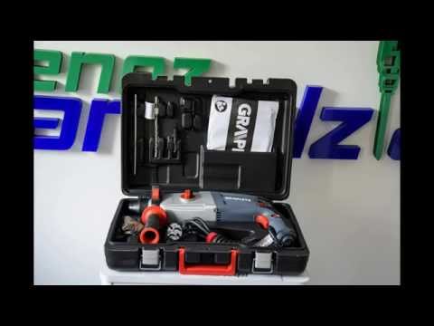 Grąžtas Graphite SDS + 900W sukamasis plaktukas, dėklas video