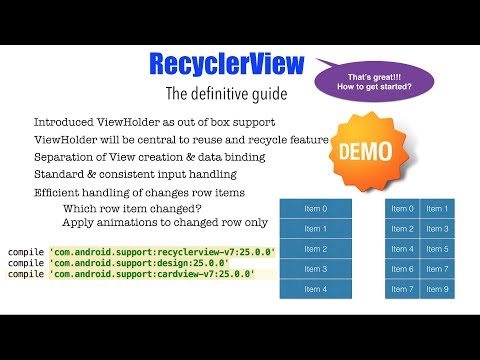 RecyclerView - Part 5, The definitive guide