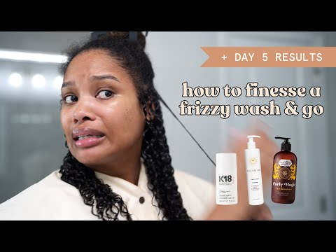 a WEEK with my hair: trying a new combo, how to fix a frizzy wash and go + nighttime routine