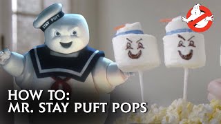 GHOSTBUSTERS – How To Make Mr. Stay Puft Marshmallow Pops!